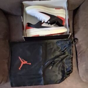 Jordan Athletic Shoes in Black, White, and Red